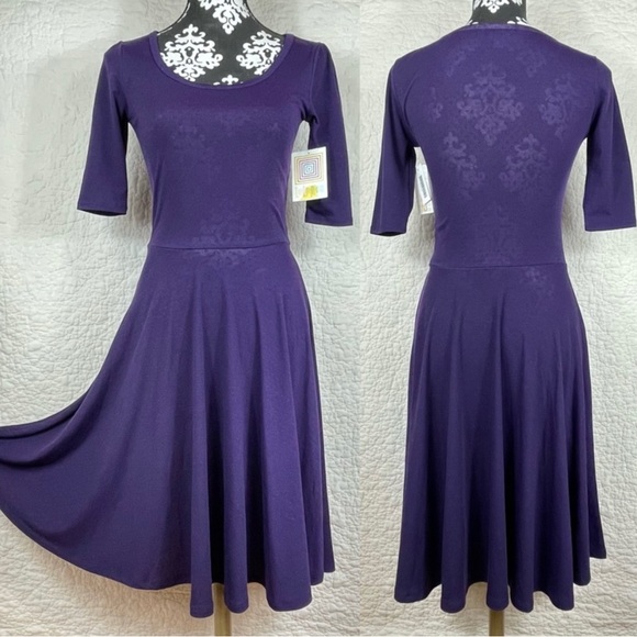 LuLaRoe Dresses & Skirts - 🔥NWT Lularoe Nicole Fit Purple Flare Skirt Stretch Women’s Size XS